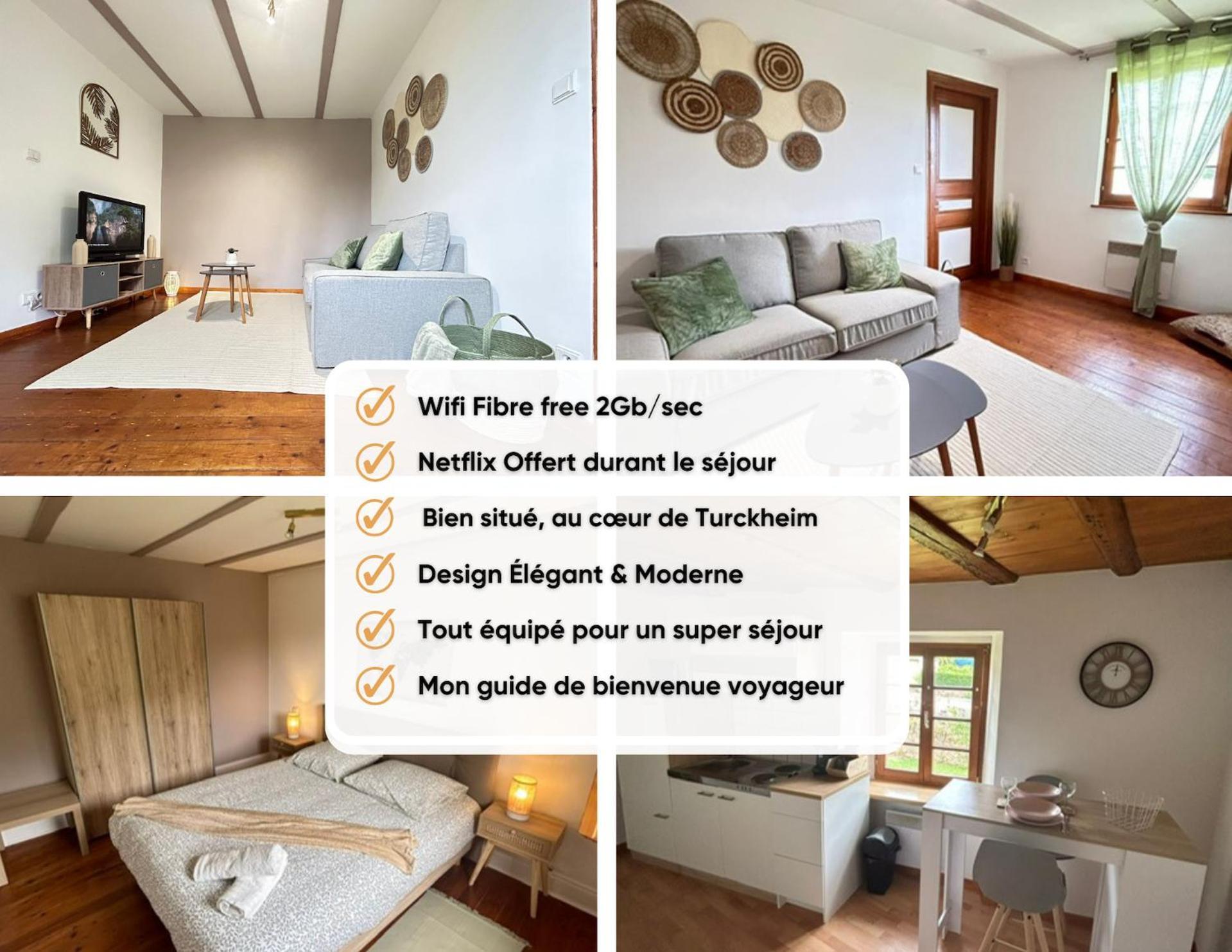 شقة Le Cocon Du Vignoble - Free Wifi - Netflix توركيم المظهر الخارجي الصورة